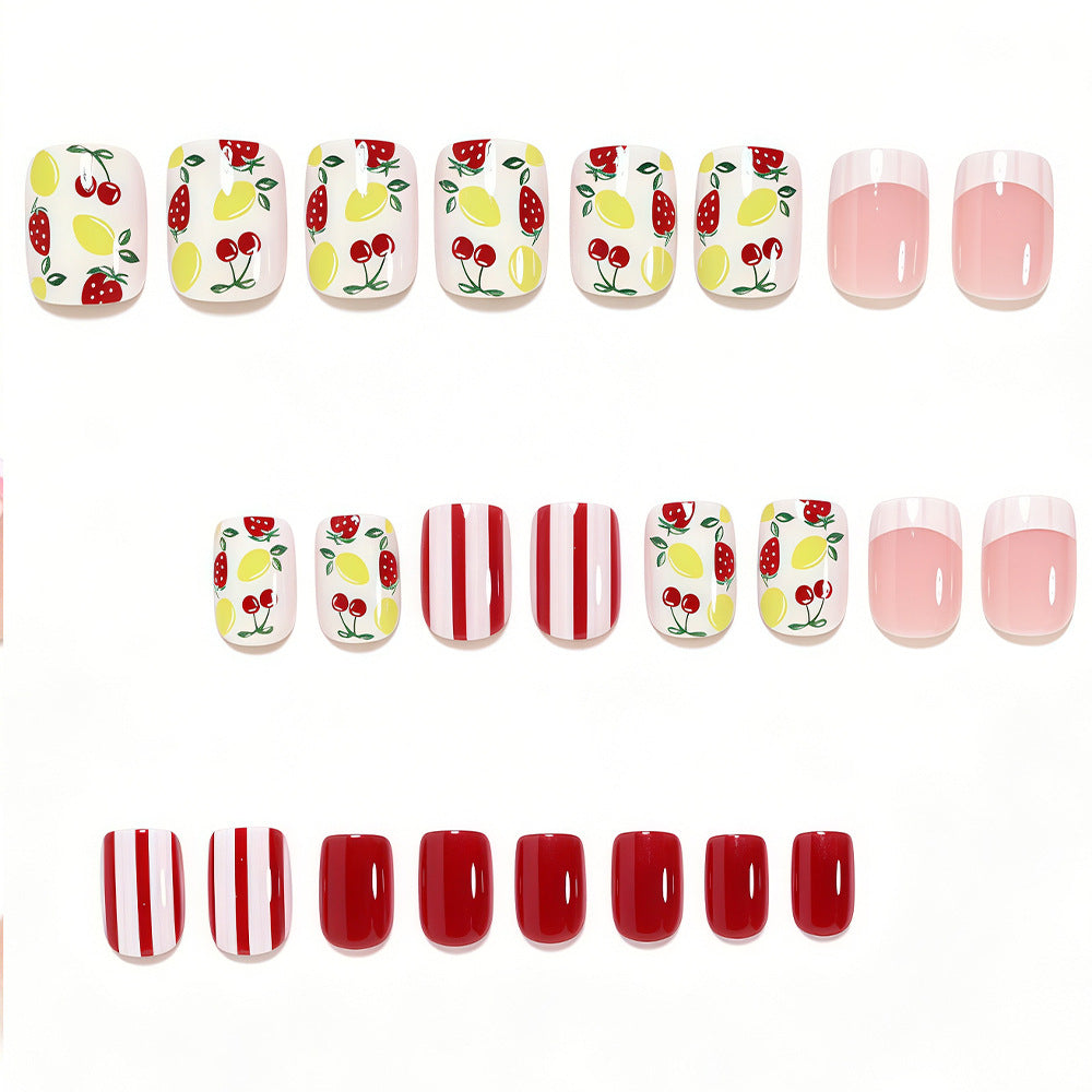 Creative Fruit Themed Press-On Nail Art Acalora