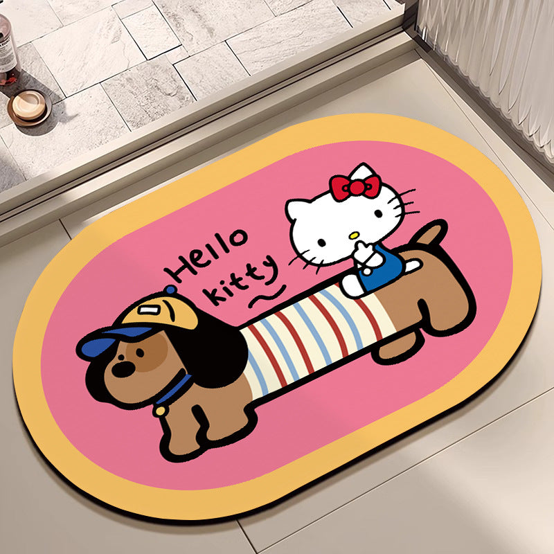 Cute Cartoon Dog Bath Mat Acalora