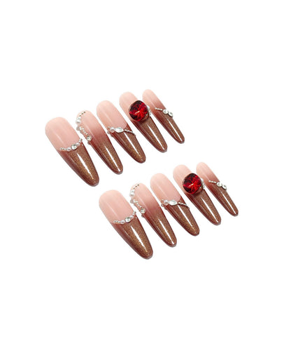 Artificial nails with glamorous accents Acalora