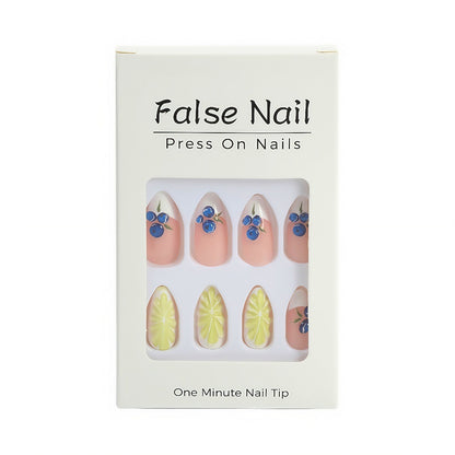 Artificial nails with elegant floral patterns and accents Acalora