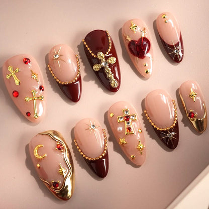 Decorative Nail Art Set with Gemstone and Crystal Accents Acalora