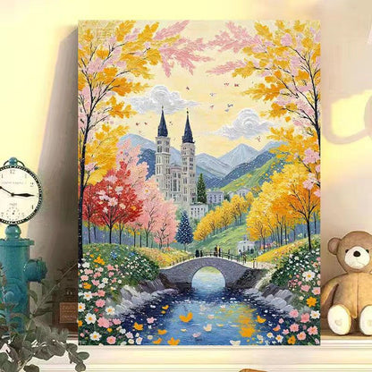 Scenic Autumn Landscape Canvas Art Print