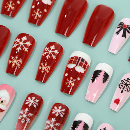 Christmas Art Nails Set with Creative Designs Acalora