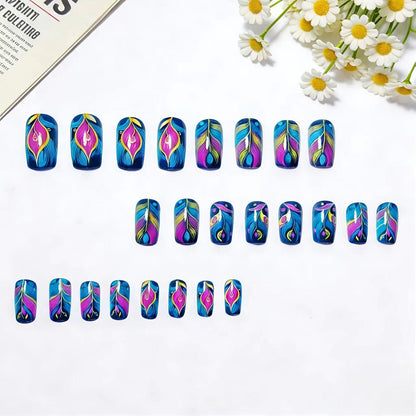 Feather-Inspired Art Nail Wraps Acalora