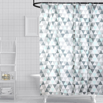 Geometric Triangle Pattern Shower Curtain