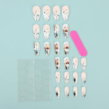 Artificial nail set with floral and artistic motifs Acalora