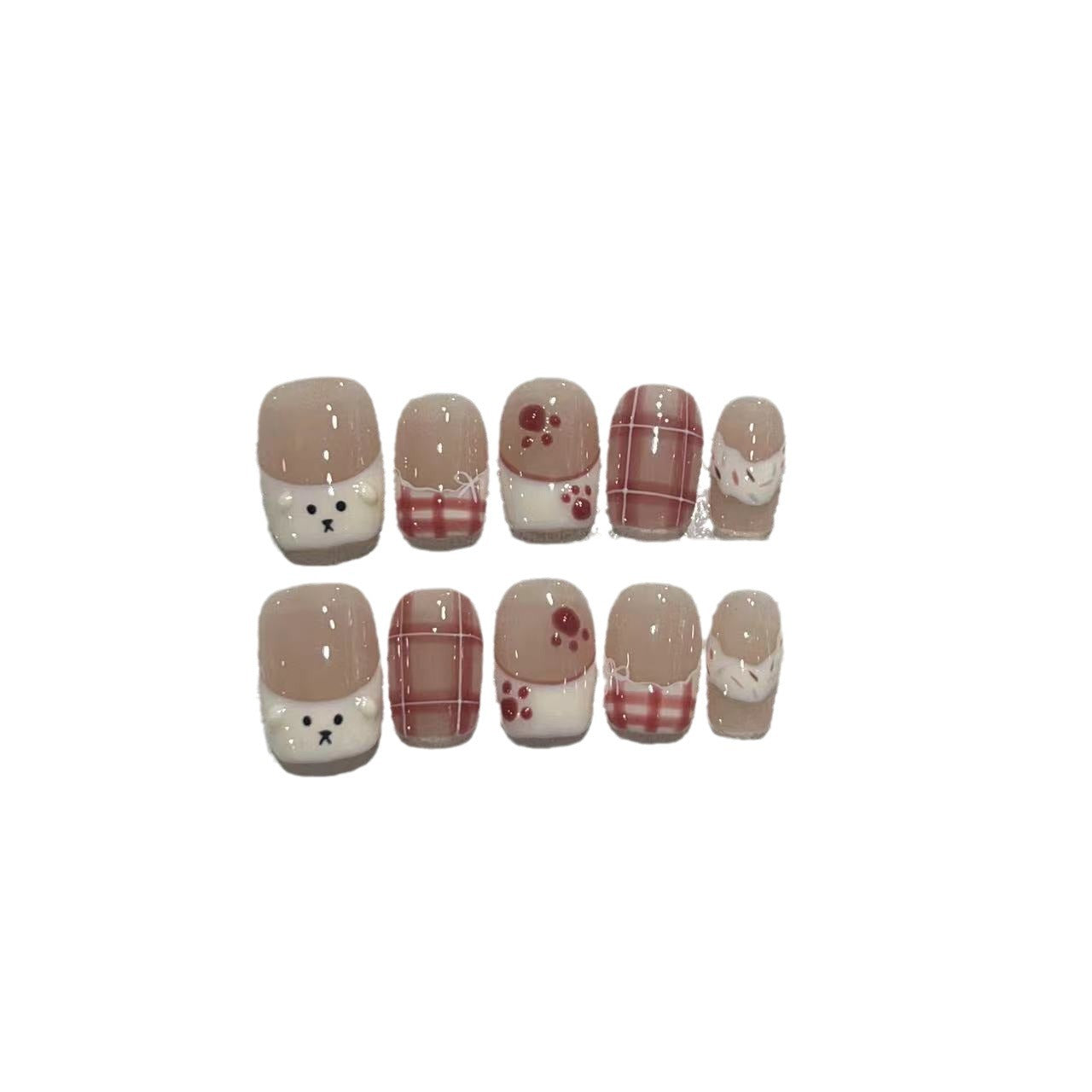 Cute Character Design Press-On Nail Art Set Acalora