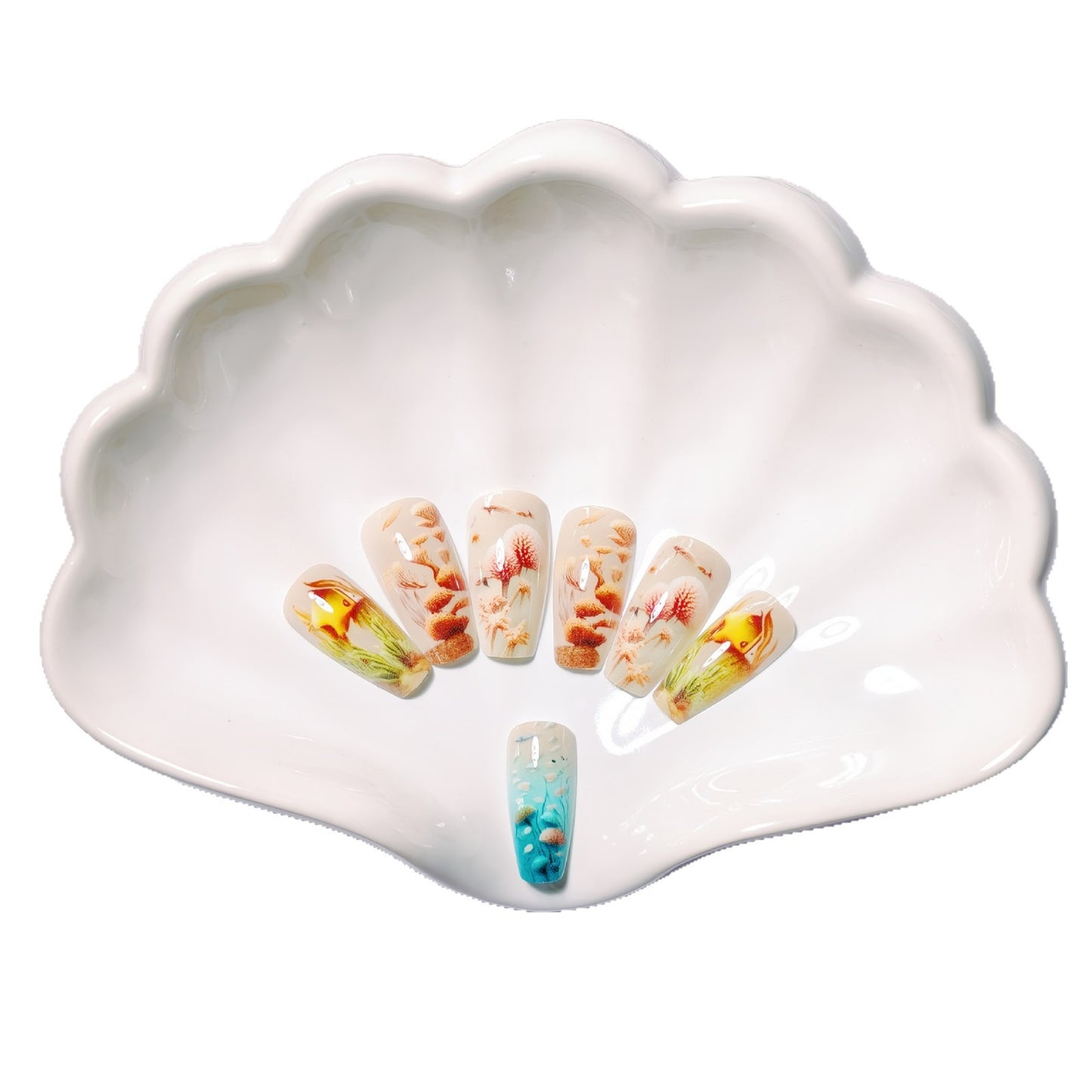 Underwater Scenery 3D Nail Art Acalora