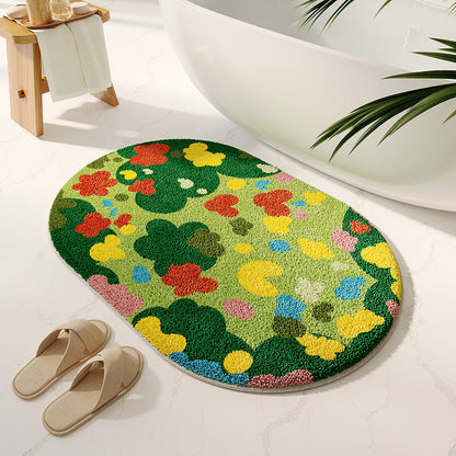 Soft Floral Bath Rug
