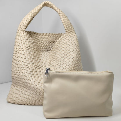 Textured Braided Tote Bag Acalora