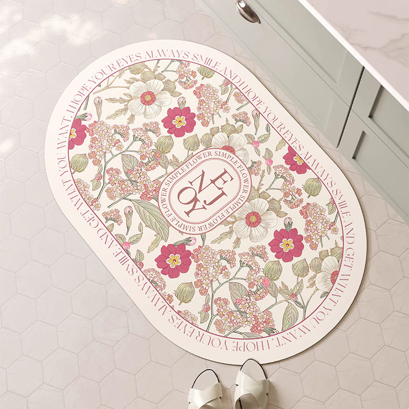 Decorative Floral Bath Mat