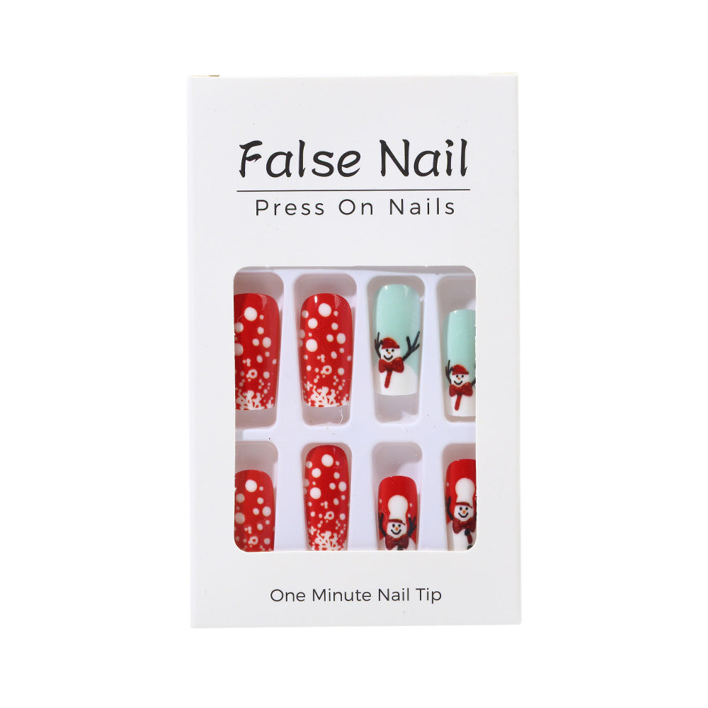 Artificial nails with festive Christmas designs Acalora