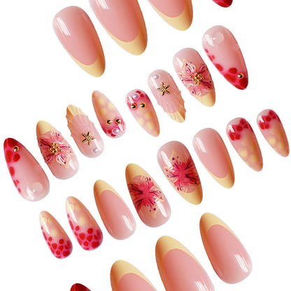 Floral 3D Acrylic Press-On Nail Art Set Acalora