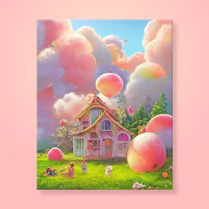Whimsical Fantasy Landscape Canvas Art