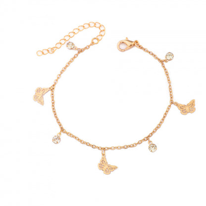 Butterfly Charm Anklet Acalora
