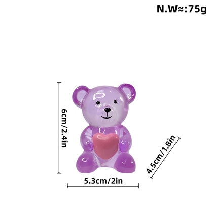 Decorative bear figure with heart Acalora