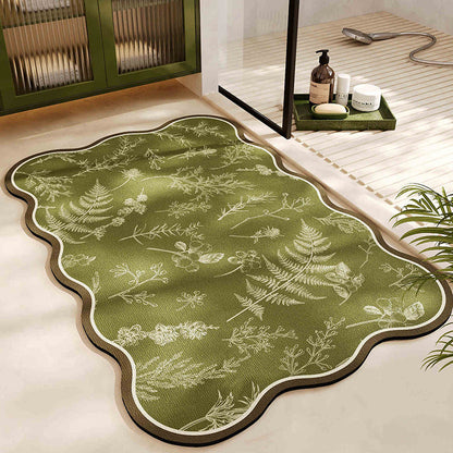 Floral Pattern Bath Mat