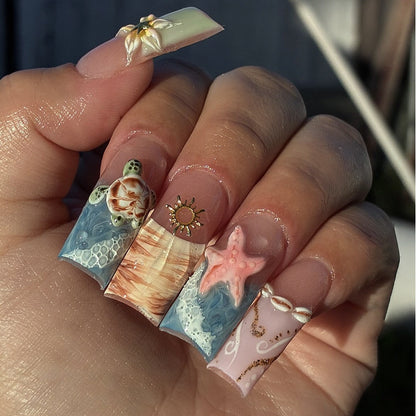 Creative Themed Press-On Nail Art Set Acalora
