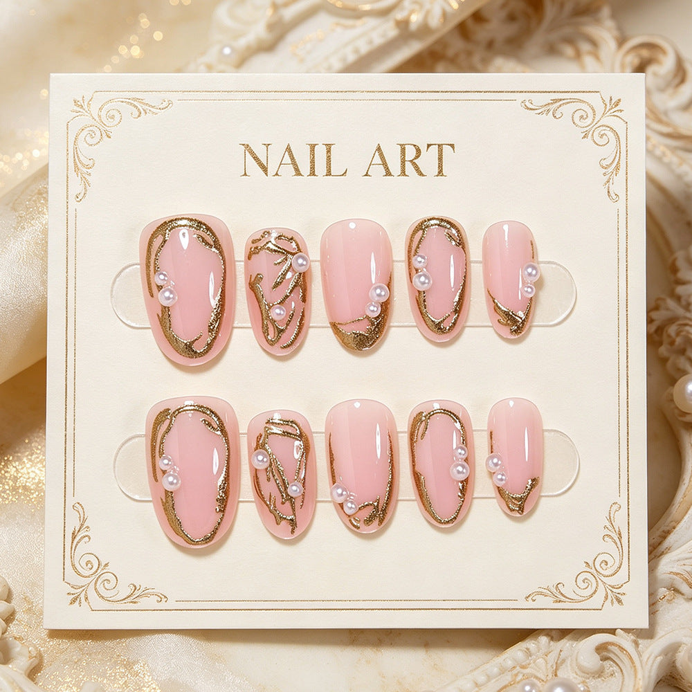 Elegant Gold Foil Nail Art Set Acalora