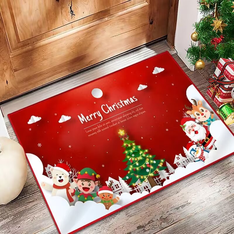Festive Holiday Door Mat