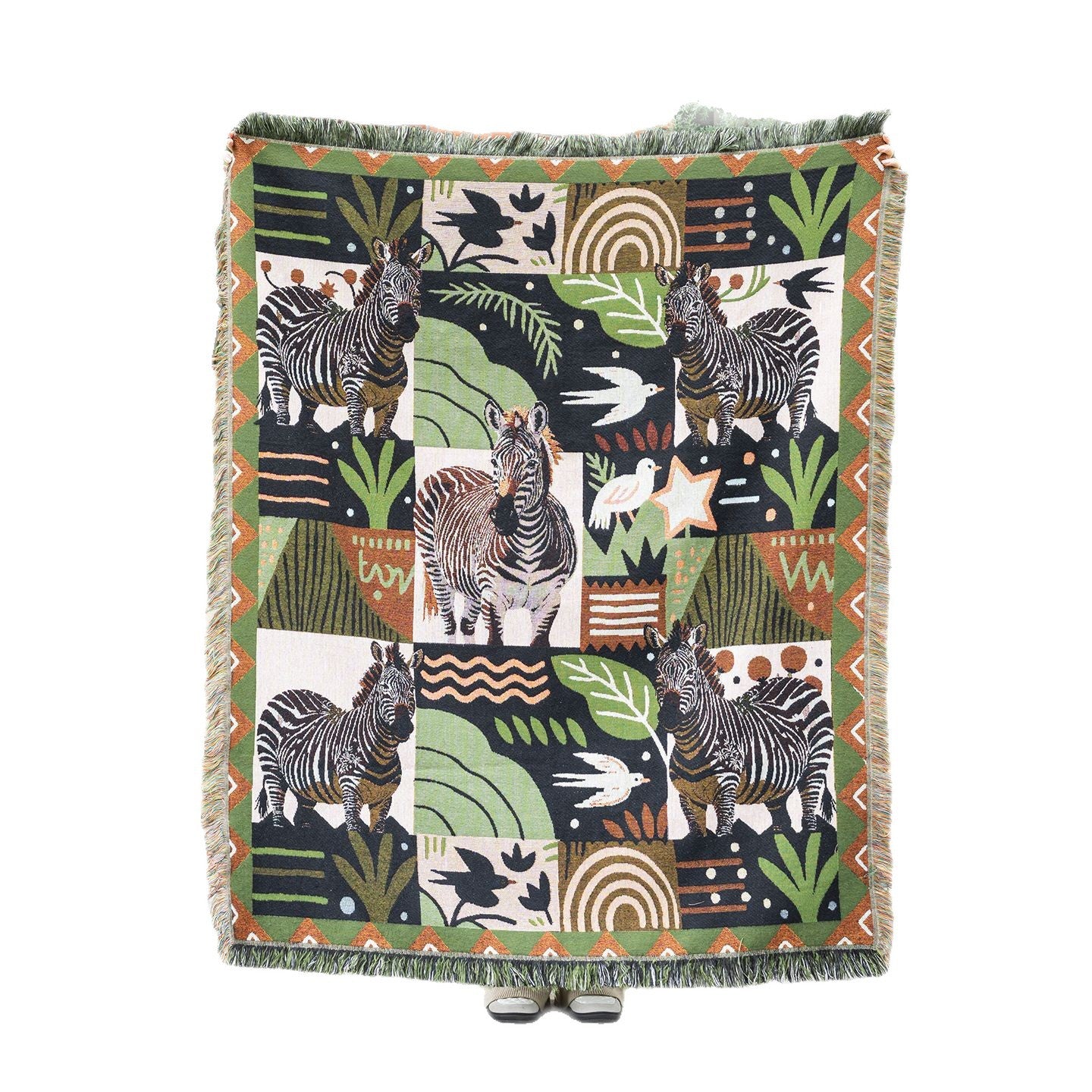 Artistic Animal-Themed Throw Blanket