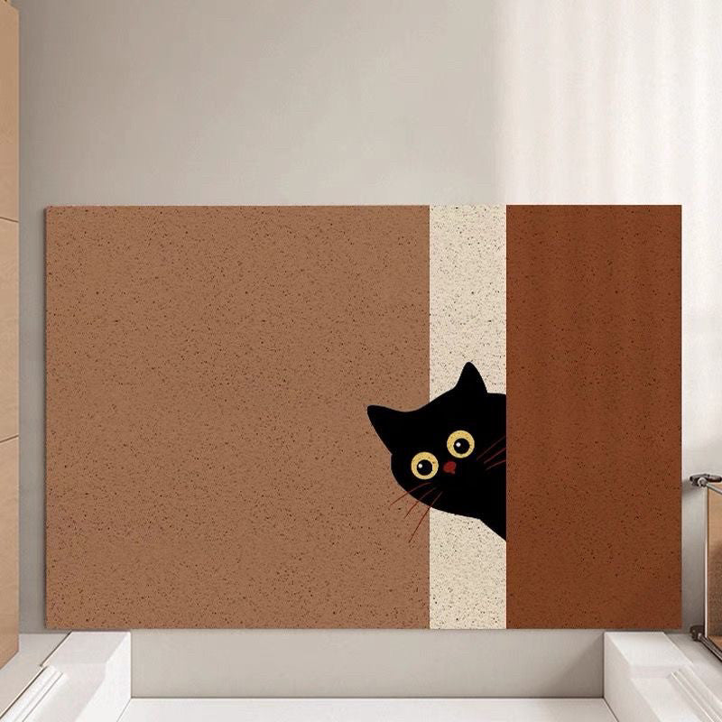 Cartoon Cat-Themed Entrance Mat