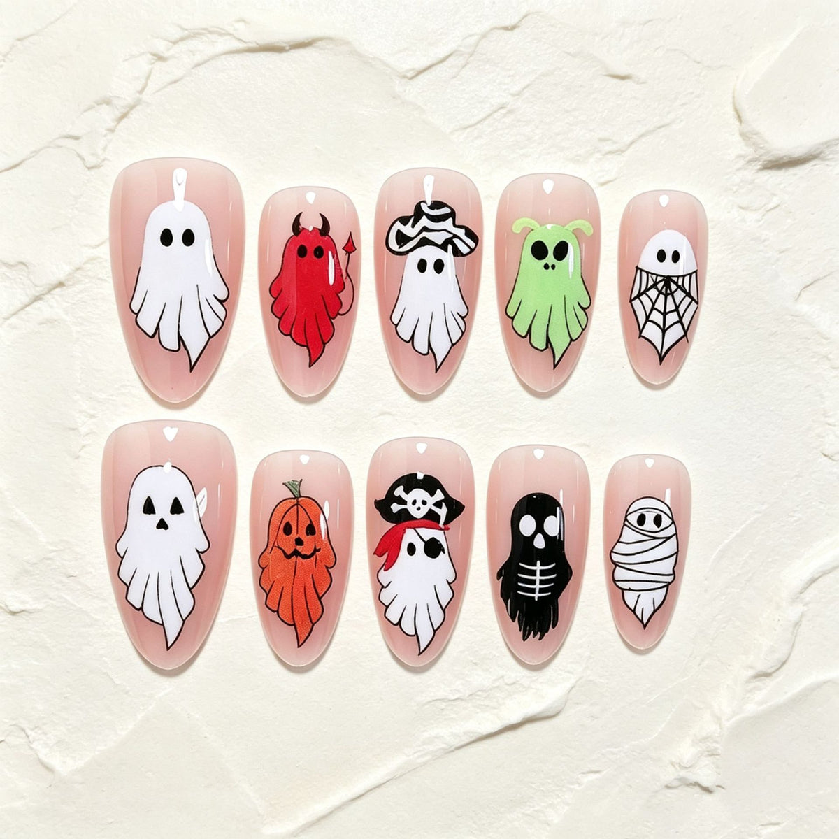 Halloween-themed Press-On Nail Art Kit Acalora