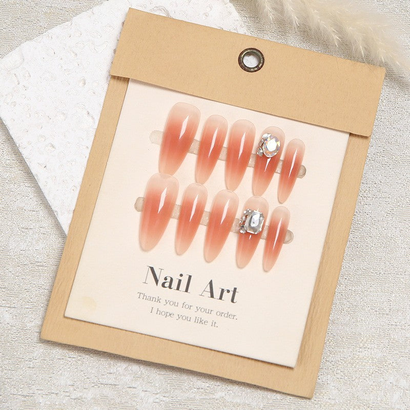 Artificial nail set with elegant crystalline accents Acalora
