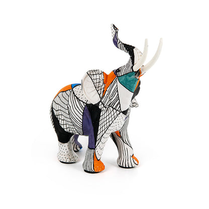 Creative elephant figurine with colorful design Acalora