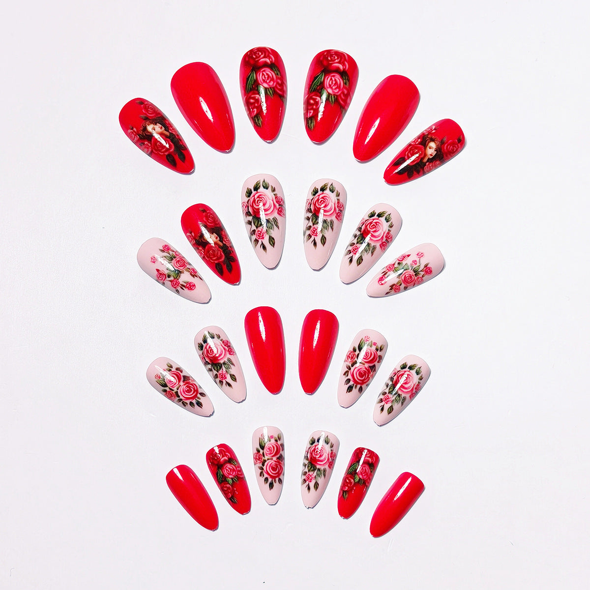 Floral Motif Nail Art Set Acalora