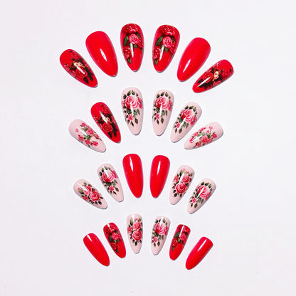 Floral Motif Nail Art Set Acalora