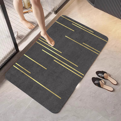 Geometric Patterned Bathroom Mat Acalora