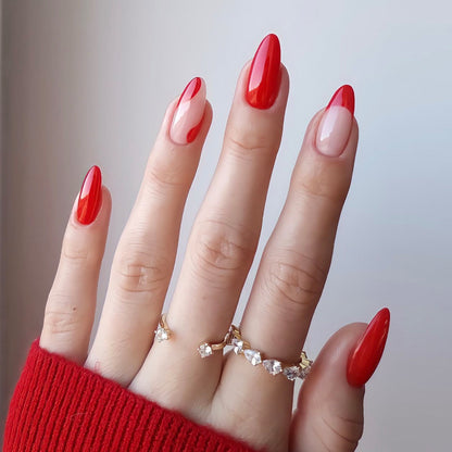 Elegant Stiletto Press-On Nail Set with Unique Design Acalora