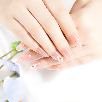 Elegant Floral Tip Press-On Nails Acalora