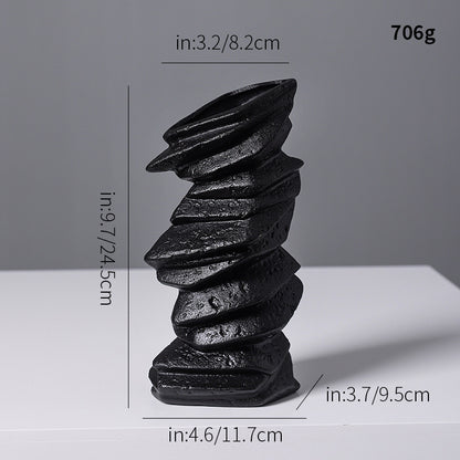Abstract Textured Ceramic Sculpture