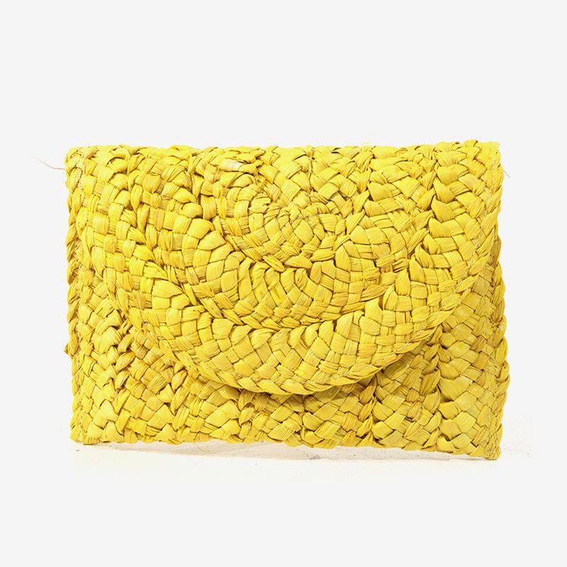 Women's Handmade Braided Natural Material Shoulder Bag Karnz