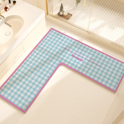L-Shaped Soft Bath Mat