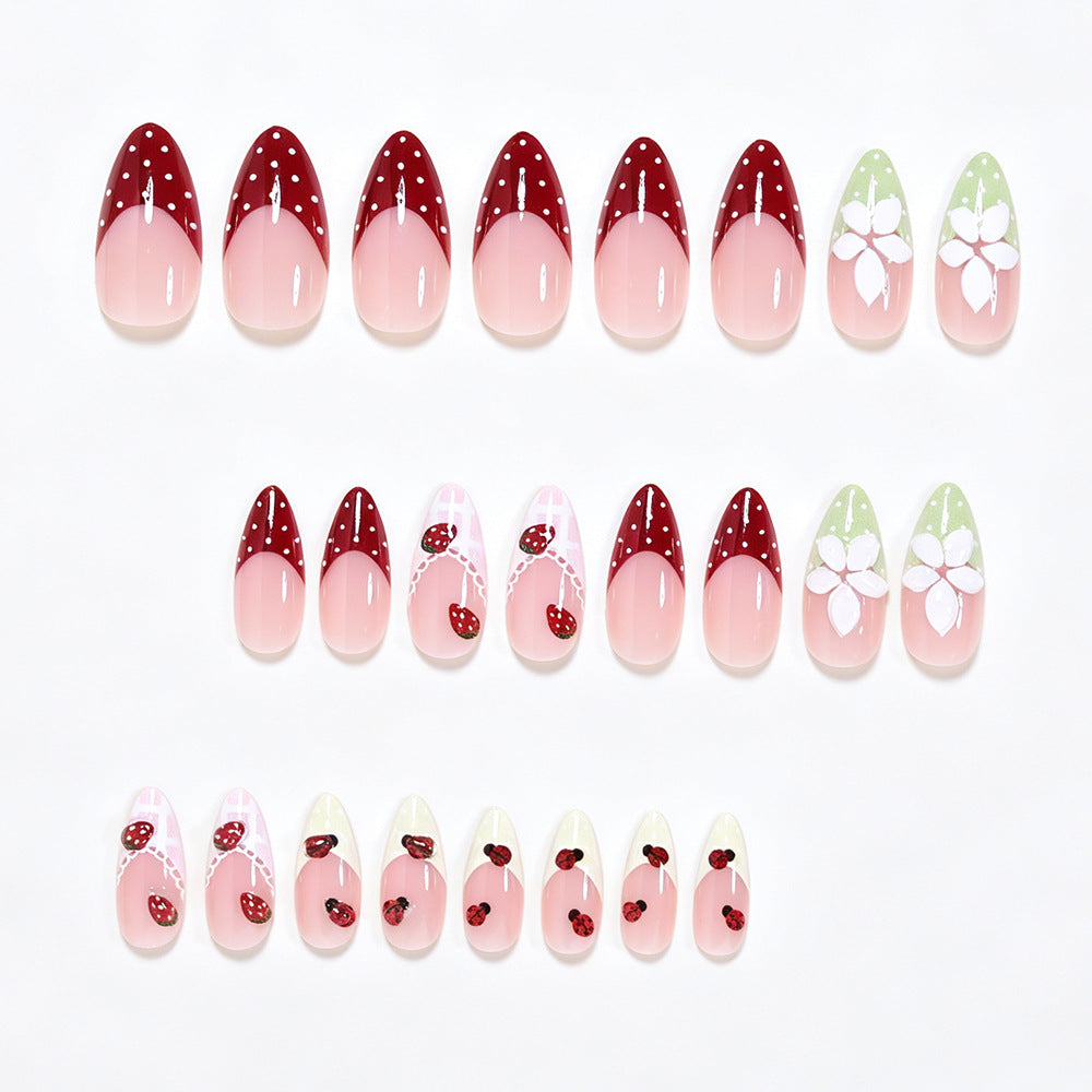 Creative Floral Themed Press-On Nail Art Kit Acalora