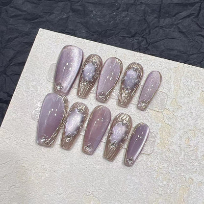Artistic Press-On Nail Designs Acalora