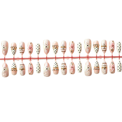 Elegant Lace Press-On Nail Set Acalora