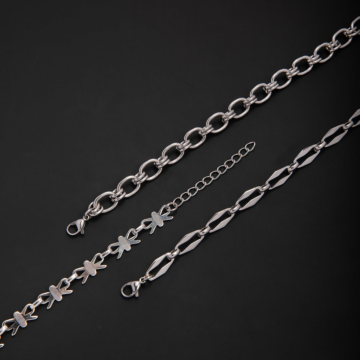 Elegant Geometric Link Bracelet Acalora