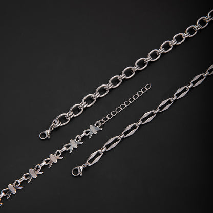 Elegant Geometric Link Bracelet Acalora