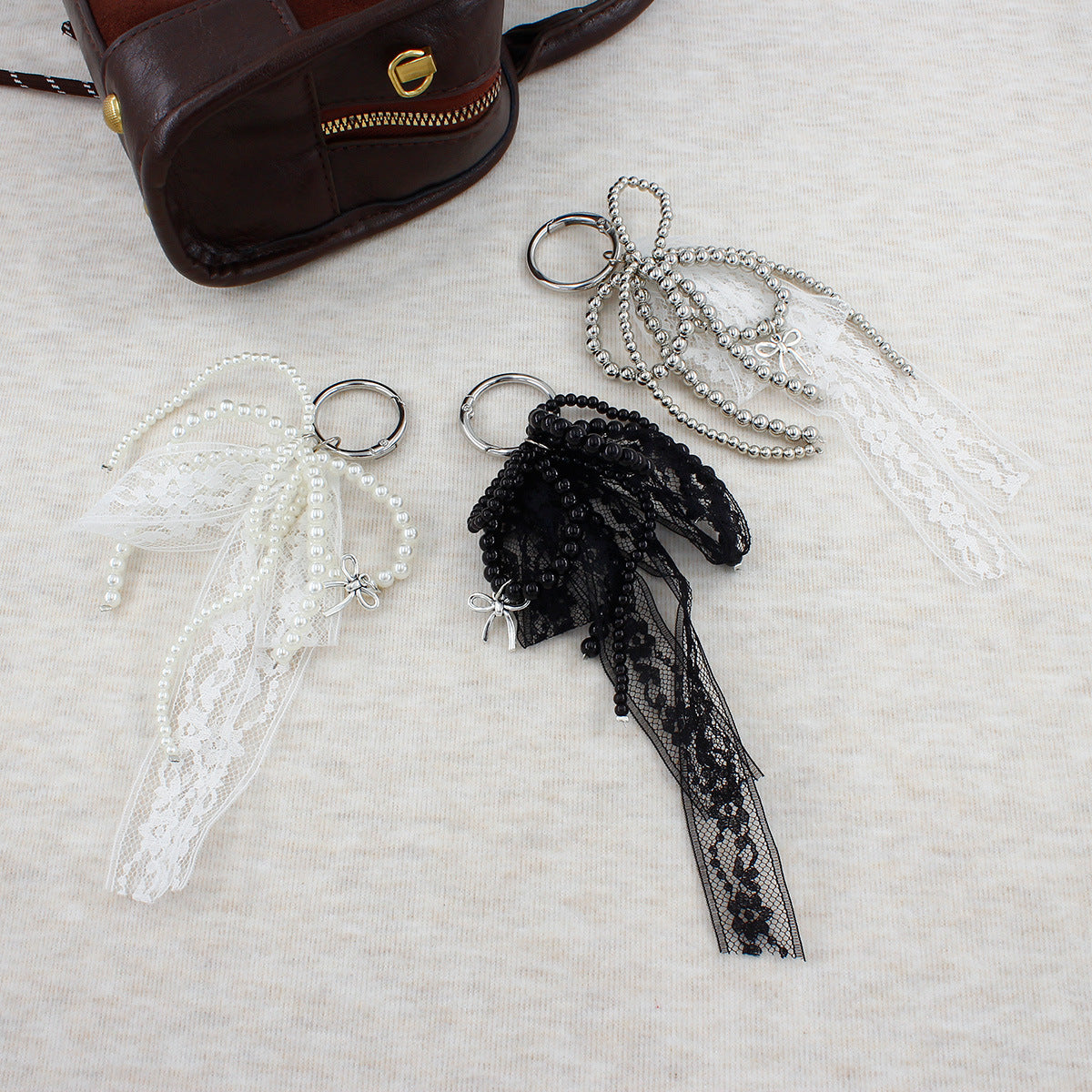 Lace and Bead Keychain Acalora