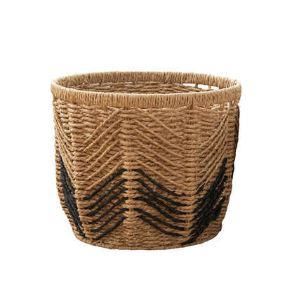 Modern storage basket with geometric design