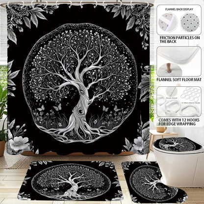 Artistic Tree Design Bathroom Set