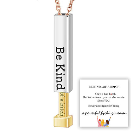BowLift | Be Kind...of a bi♡ch - Hidden Message Necklace