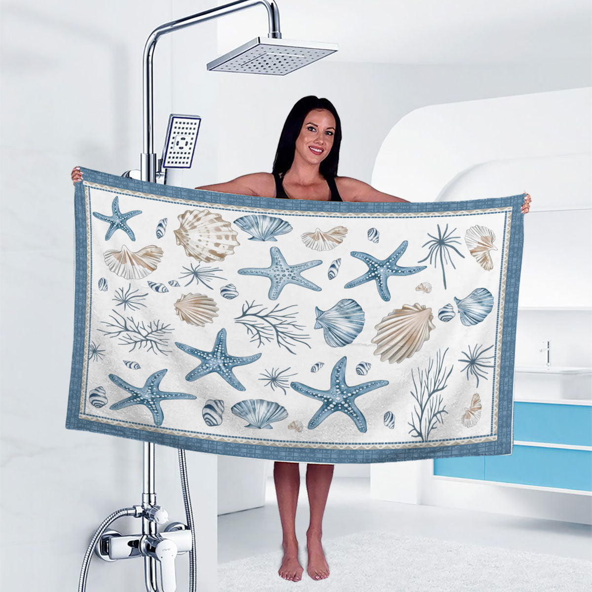 Artistic Cartoon-Themed Shower Curtain