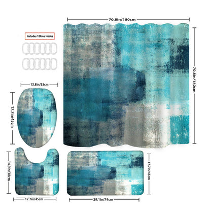 Scenic Beach-Themed Shower Curtain