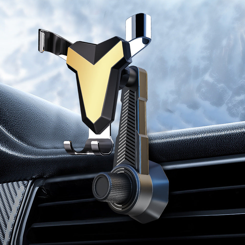 Adjustable gravity air vent smartphone car mount with full rotation joint Bowlift
