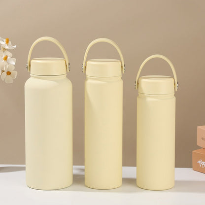 Women's double-walled insulated water bottle with practical carrying handle Kalsten